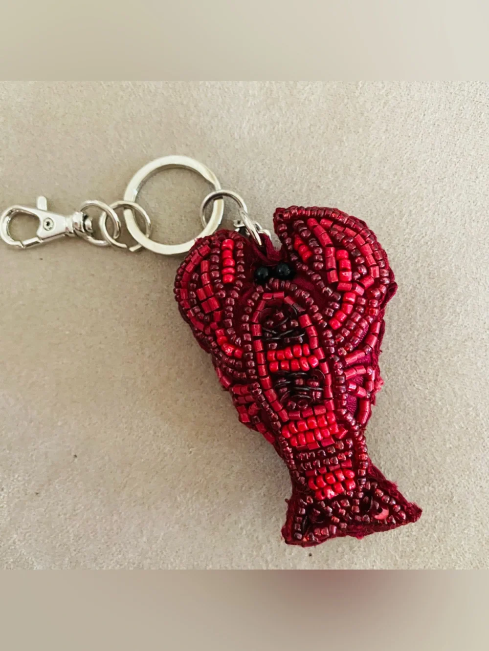 Handmade Beaded Bag Charm & Keychain Set -5 total